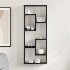 vidaXL Ράφι Τοίχου Μαύρη Δρυς 36 x 16 x 90 εκ. από Τεχνητό Ξύλο