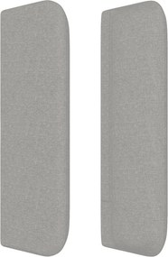 vidaXL Κρεβάτι Boxspring με Στρώμα Ανοιχτό Γκρι 80x200 εκ. Υφασμάτινο