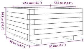 Ζαρντινιέρα Κήπου 50x50x26,5 εκ. από Εμποτισμένο Ξύλο Πεύκου - Καφέ