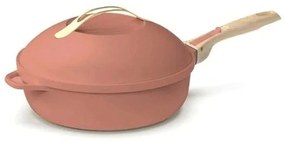 Τηγάνι Με Καπάκι Αντικολλητικό FAB28RO 28cm 4,5Lt Peony Pink Cookut Fabulous 28cm Metal