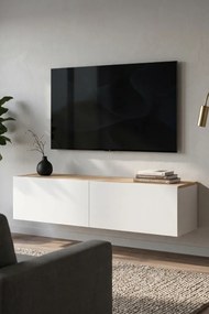 Stewehome Μοντέρνα επιτοίχια τηλεοπτική βάση από σανίδα μελαμίνης 120x32x30 cm