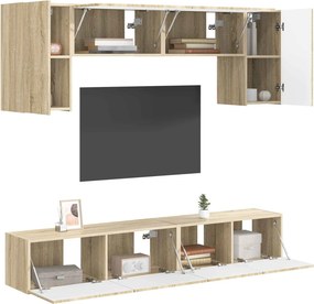 vidaXL Σετ επίπλου τηλεόρασης 4 pcs Δρύς Sonoma Επεξεργασμένο Ξύλο