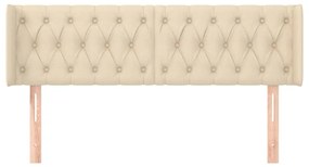 vidaXL Κεφαλάρι με Πτερύγια Κρεμ 163x16x78/88 εκ. Υφασμάτινο