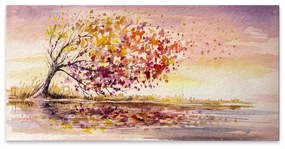 Πίνακας σε καμβά "Tree In The Wind"  ψηφιακής εκτύπωσης 140x70x3εκ. - 0206097