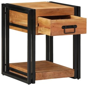 vidaXL Νυκτερινό 40x40x50 εκ Μασίφ ξύλο ακακίας