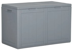 vidaXL Μπαούλο Αποθήκευσης Κήπου Γκρι 180 Λίτρα Όψη ξύλου από PP