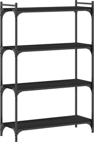 vidaXL Βιβλιοθήκη 4 Επιπέδων Μαύρη 80x30x120 εκ. Επεξεργασμένο Ξύλο