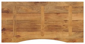 vidaXL Επιφάνεια Γραφείου Καμπύλη 110x50x2,5 εκ Μασίφ Ακατ. Μάνγκο