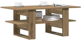 Τραπεζάκι Σαλονιού Αρτισιανή Δρυς 102x55x42εκ. Επεξ. Ξύλο