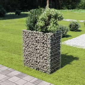 vidaXL Συρματοκιβώτιο-Γλάστρα Υπερυψωμένη 90x50x100 εκ. Γαλβ. Χάλυβας