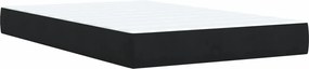 vidaXL Κρεβάτι Boxspring με Στρώμα Μαύρο 120 x 200 εκ. Βελούδινο