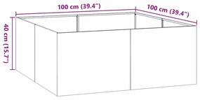 ΖΑΡΝΤΙΝΙΕΡΑ ΛΕΥΚΗ 100X100X40 ΕΚ. ΑΠΟ ΧΑΛΥΒΑ 860816