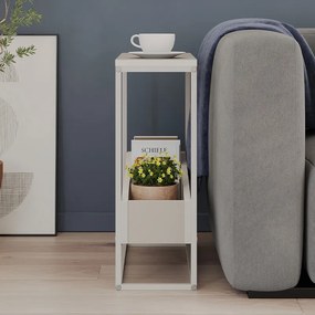 Τραπεζάκι βοηθητικό Lido Megapap χρώμα sandstone 60x22x62εκ.