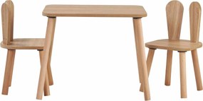 Kid's Table Set Tavsan Walnut