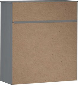 vidaXL Πάνω Μέρος Ντουλαπιού MOLDE Γκρι 90x35x100 εκ. Μασίφ Πεύκο