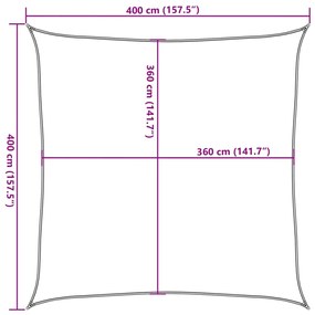 Πανί Σκίασης Μπεζ 4 x 4 μ. από HDPE 160 γρ/μ² - Μπεζ