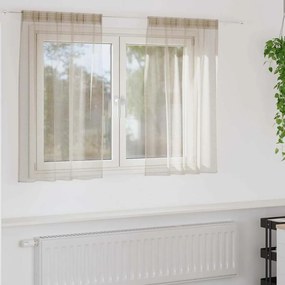 vidaXL Κουρτίνα βυσσινί 2 pcs Άμμος 140 x 140 cm Πολυεστέρας
