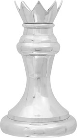 vidaXL Γλυπτά 2 pcs Ασημί 17 x 17 x 42 εκ. Αλουμίνιο