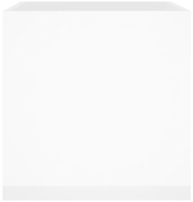 vidaXL Ζαρντινιέρα Γυαλιστερή Λευκή 40x40x40 εκ. Επεξεργασμένο Ξύλο