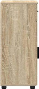 vidaXL Ντουλάπι Μπάνιου με συρτάρι Δρύς Sonoma 30 x 35 x 80 εκ