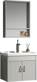 Martin Thaleia HDPE 50 Silver Grey - Αδιάβροχος Πάγκος με Νιπτήρα &amp; Καθρέφτη