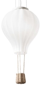 Φωτιστικό Κρεμαστό Αερόστατο 1xΕ27 Ø420 x H min1100 / max 2650 mm Μέταλλο-Ύφασμα-Σχοινί Ideal Lux Dream Big SP1 D42 261195