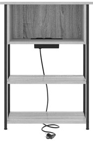 vidaXL Κομοδίνο Γκρι sonoma 55 x 31 x 76 εκ Επεξεργασμένο ξύλο