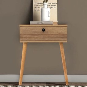 Κομοδίνο Pauline Megapap χρώμα pine oak 45x35x61εκ.