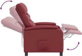 vidaXL Κάθισμα μασάζ Κόκκινο Τεχνητό Δέρμα