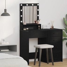 vidaXL Τραπέζι Μακιγιάζ Μαύρη δρυς 50 x 41 x 135 εκ Επεξεργασμένο ξύλο