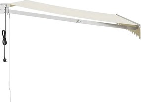 vidaXL Τέντα Πτυσσόμενη Αυτόματη Κρεμ 3 x 2,5 μ.
