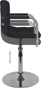 vidaXL Σκαμπό Μπαρ Μαύρο Υφασμάτινο