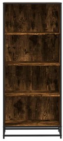 Βιβλιοθήκη καπνιστή βελανιδιά 60x35x139 cm Ξύλινη κατασκευή - Καφέ