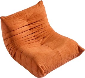 Compressed Nextdeco πολυθρόνα Togo πορτοκαλί Υ70x85x103εκ.