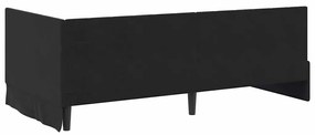 vidaXL Κρεβάτι Γωνίας με κεφαλάρι Μαύρο 90 x 200 cm Βελούδο