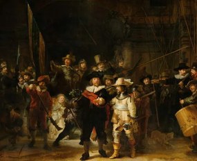 Rembrandt Harmensz. van Rijn - Εκτύπωση έργου τέχνης The Nightwatch, 1642, (40 x 35 cm)