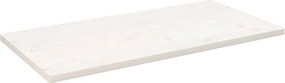vidaXL Επιφάνεια Τραπεζιού Ορθογ. Λευκή 110x55x2,5 εκ. από Μασίφ Πεύκο