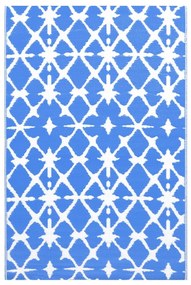 vidaXL Χαλί Εξωτερικού Χώρου Μπλε/Λευκό 190 x 290 εκ. Πολυπροπυλένιο