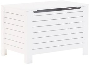 vidaXL Κουτί Αποθήκευσης με Καπάκι RANA Λευκό 100x49x54εκ. Μασίφ Πεύκο