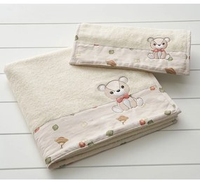 Πετσέτες Βρεφικές Berry (Σετ 2τμχ) Beige-Pink Vesta Home Towels Set 70x130cm 100% Cotton