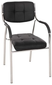 Καρέκλα επισκέπτη Oberon μαύρο PU 51x52x86Υ εκ. 51x52x86 εκ.