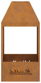 vidaXL Φωτιά Καφέ 50 x 50 x 100 cm Ατσάλι σκληρυθέν στον αέρα