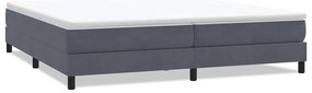 vidaXL Box Spring Κρεβάτι χωρίς στρώμα Σκούρο γκρι 200x220cm Βελούδινο