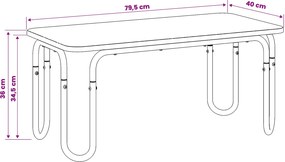 vidaXL Τραπεζάκι σαλονιού Sonoma Δρυς 79,5 x 40 x 36 εκ