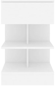 vidaXL Κομοδίνα 2 τεμ. Λευκά 40 x 35 x 65 εκ. από Επεξ. Ξύλο