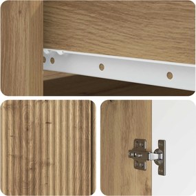 vidaXL Πλαϊνό γραφείο Artisan Δρυς 66 x 34,5 x 90 εκ