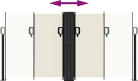 vidaXL Σκίαστρο Πλαϊνό Συρόμενο Κρεμ 120 x 1000 εκ.