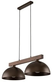 Κρεμαστό Φωτιστικό Οροφής 2xE27 15W IP20 Oslo TK Lighting-4507-Καφέ 4507