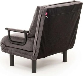 Πολυθρόνα-Κρεβάτι Γκρι SENTO SINGLE 75x50x75