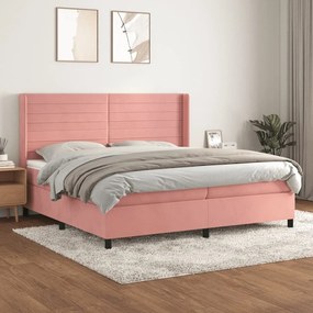 ΚΡΕΒΑΤΙ BOXSPRING ΜΕ ΣΤΡΩΜΑ ΡΟΖ 200X200 ΕΚ. ΒΕΛΟΥΔΙΝΟ 3132764